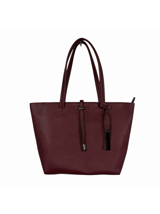 Vince Camuto Handbags - Vince Camuto Leila Tote Bag Merlot Saffiano Leather Hand Straps Women's Purse